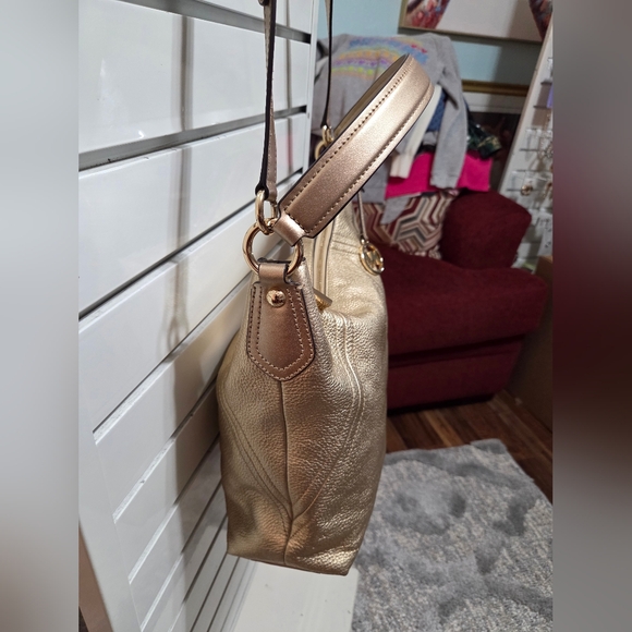 Michael Kors Metallic Gold Hobo Bag - Picture 5 of 9
